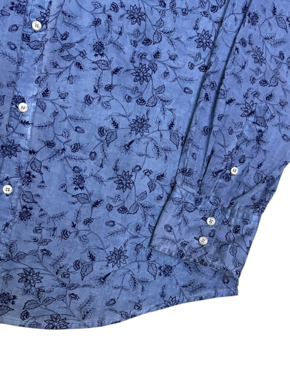 ANTONY MORATO Shirt Luxury Designer Blue Long Sleeve Casual Floral Mens 2XL - Picture 4 of 7